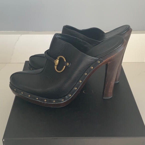 Gucci Black leather clogs - Picture 5 of 16